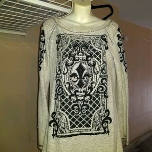 Vocal Brand, Hand Knitted, and sewing by hand sequences Authentic sweater.